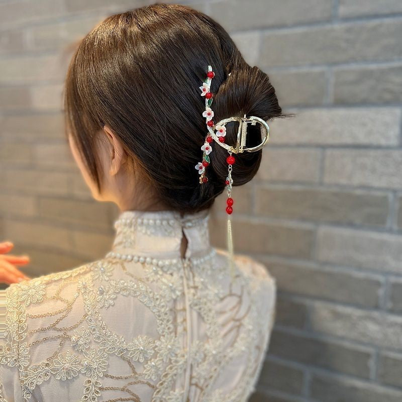 Best Classical Orchid Flowing Copper Alloy Su Grip Clip Hair Accessories