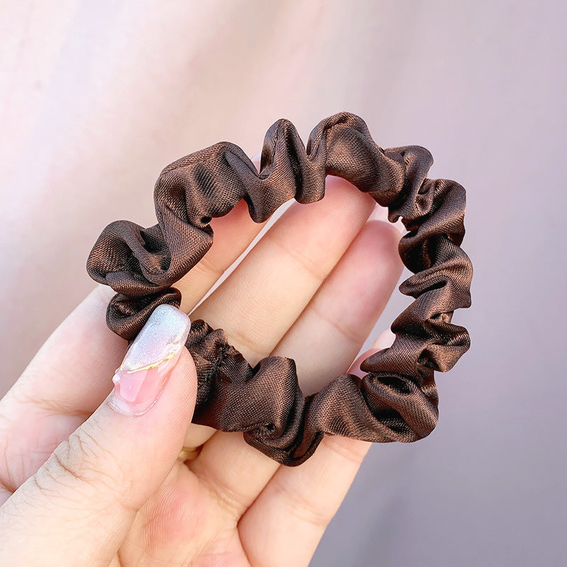 Small Scrunchies Intestine Ring Band Solid Color Hair Rope Simple