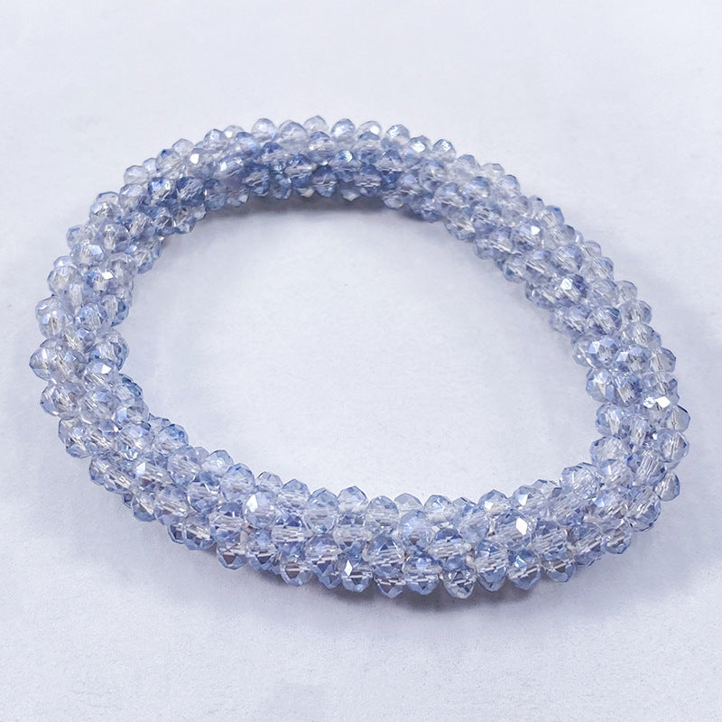 Crystal Color Elastic Rubber Band Hair Ring Ponytail Simple
