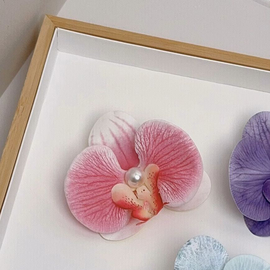 Korean Sweet Romantic Purple Phalaenopsis Flower Hairpin For Women Girls Trendy Hair Clip Claw 2024 New Barrettes Charm Headwear