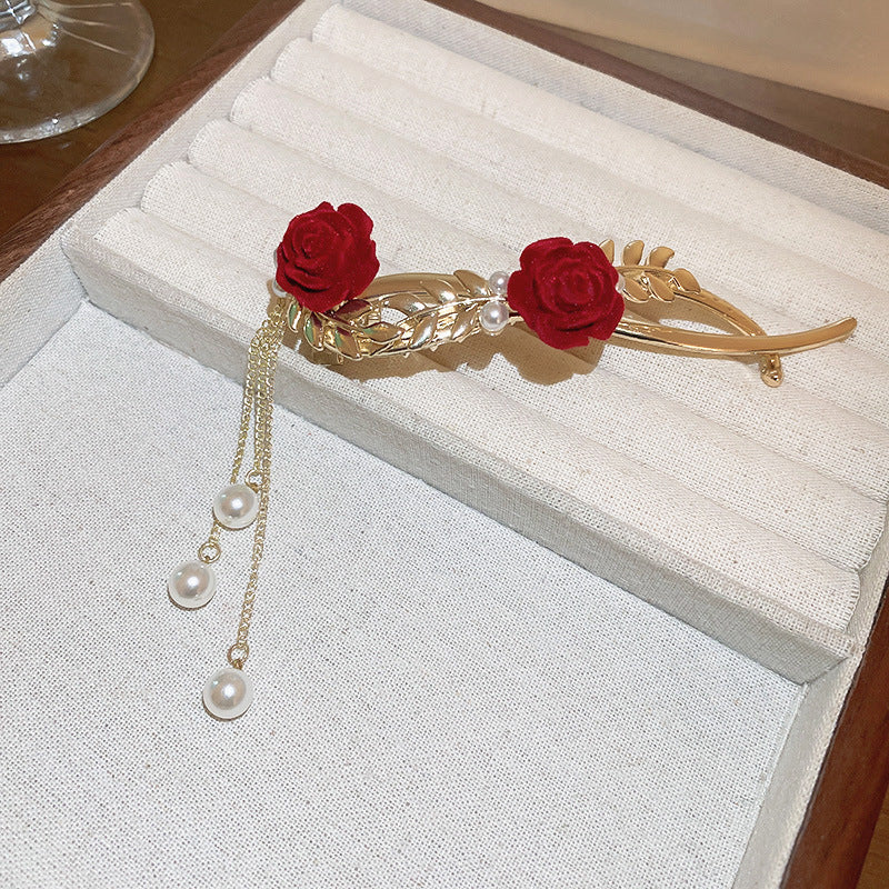 Best Korean Temperament Rose Wheat Ear Hair Clip
