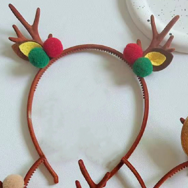 Bowknot Hairpin Cute Headwear Cartoon Cloth Bell Elk Snowflake Christmas Tree Barrettes Suit