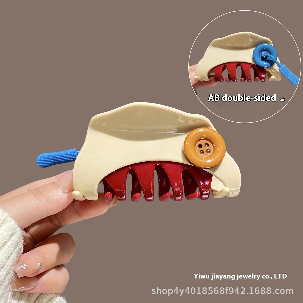 Fashion Temperament Red Triangle Barrettes