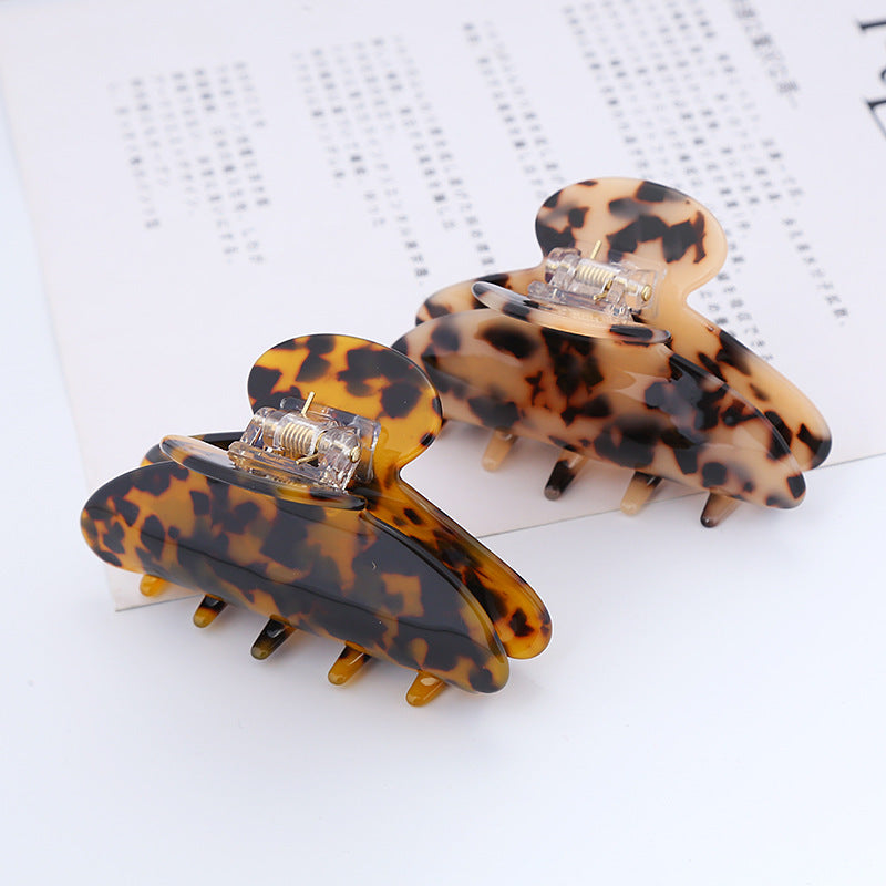 Women's Fashion Retro Hair Accessories Acetate Geometric Curved Hair Clip
