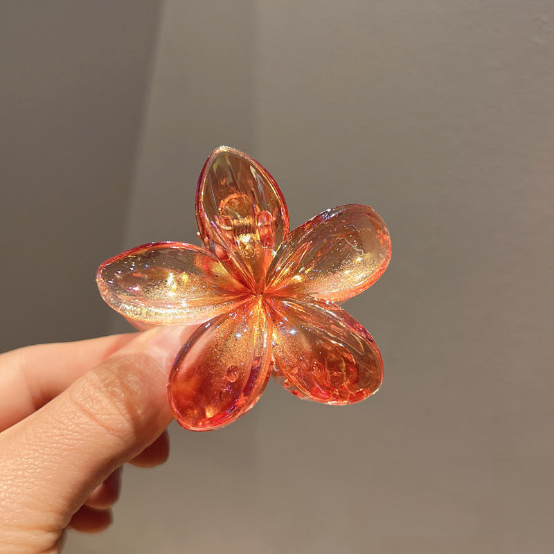 Plating Color Transparent Egg Bauhinia Barrettes Women's