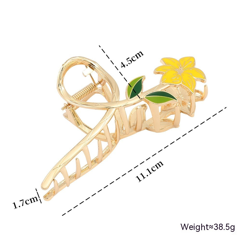 Elegant Graceful Barrettes Lily Flower Hair Claw