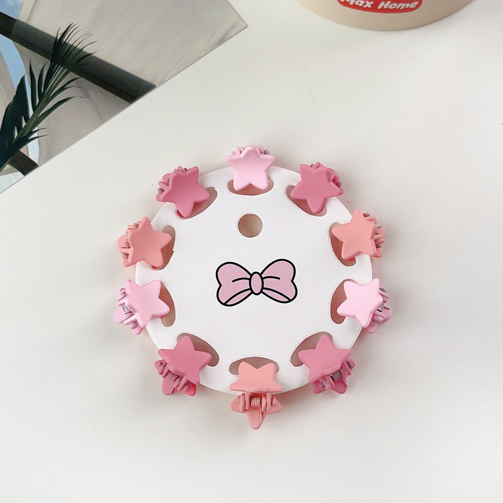 New Children's Barrettes 10 PCs Colorful Cartoon Baby Small Jaw Clip Bangs Broken Hair Princess Hairstyle Mini Hairpin