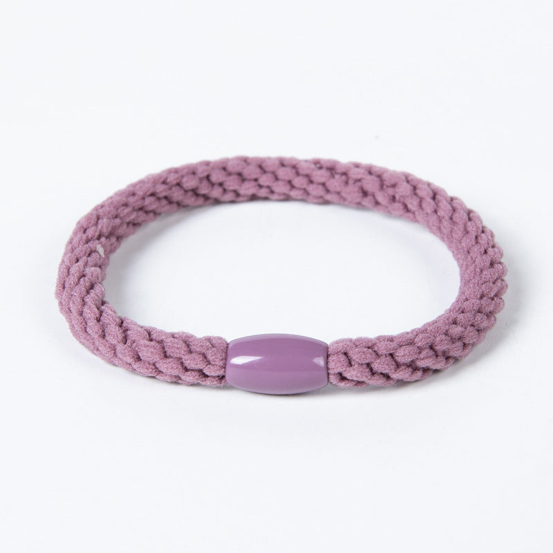 Woven High Elastic Women's Color Rubber Hair Ring