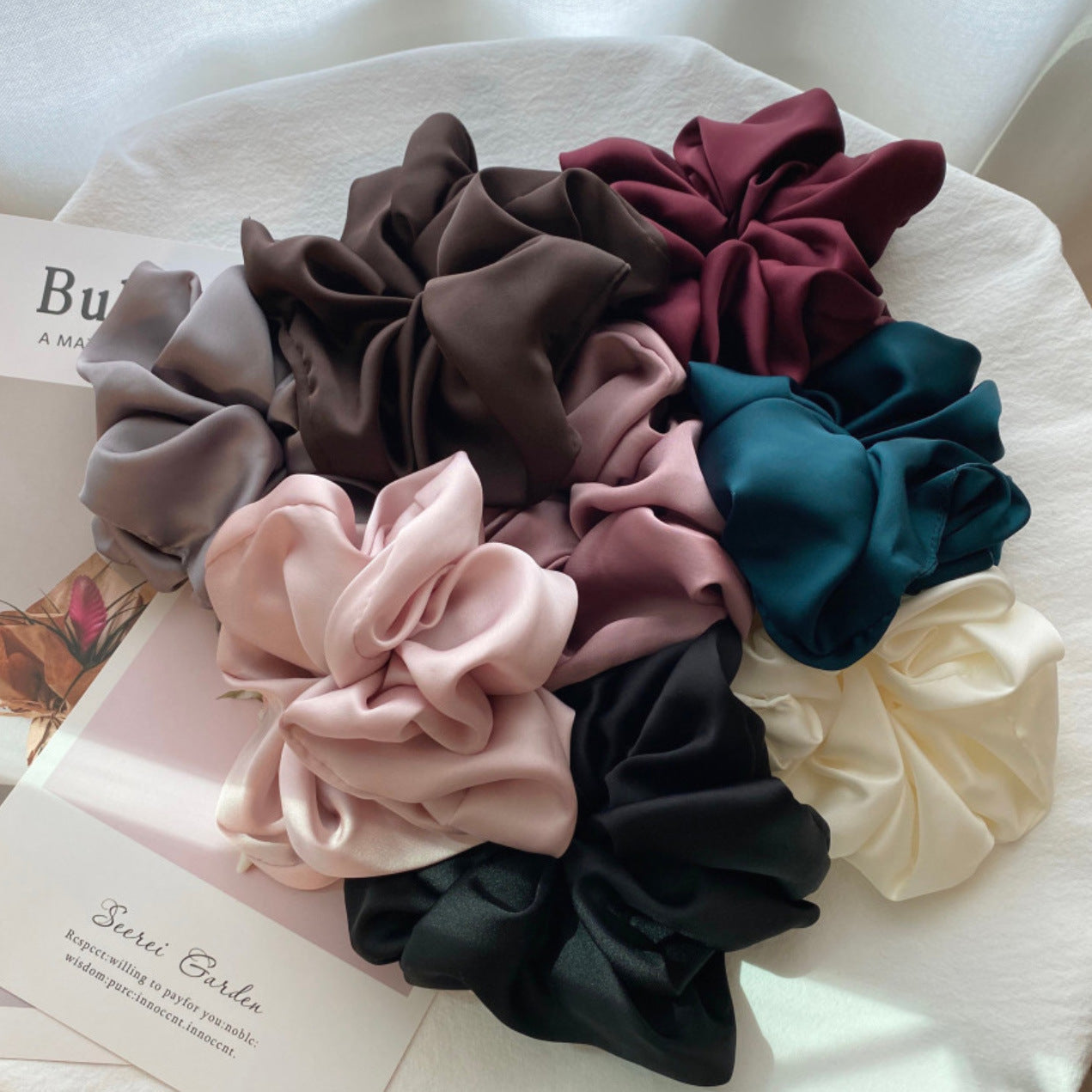 Best Simple Female Fashion Personality Satin Hair Ring