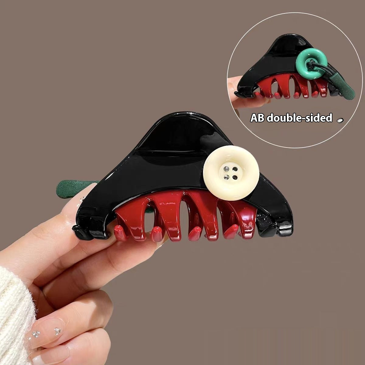 Fashion Temperament Red Triangle Barrettes