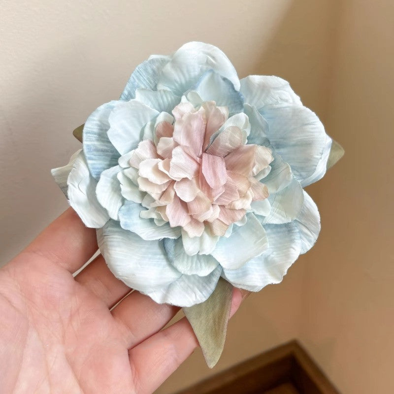 Women's Peony Headdress Barrettes Side