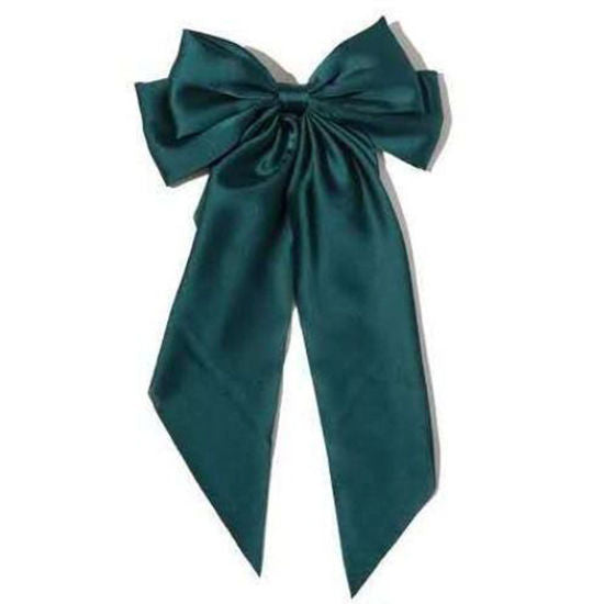 Bow Ribbon Hairpin Simple Retro Fabric Back Head Spring Clip Women's Hair Accessories