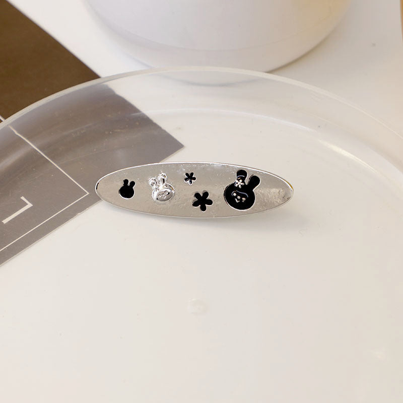 Oil Dripping Love Star Barrettes Bangs Side