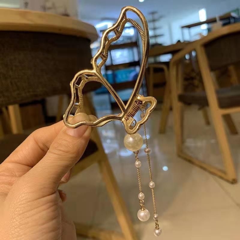 Best Metal Bow Pearl Pendant Hair Clip