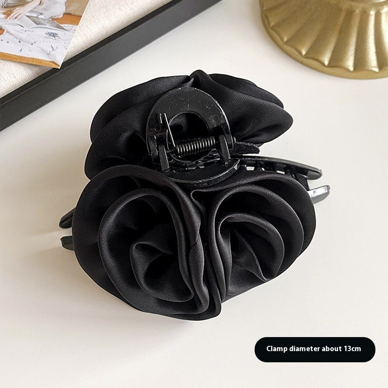 Rose Flower Hair Clip High-grade Satin Temperament