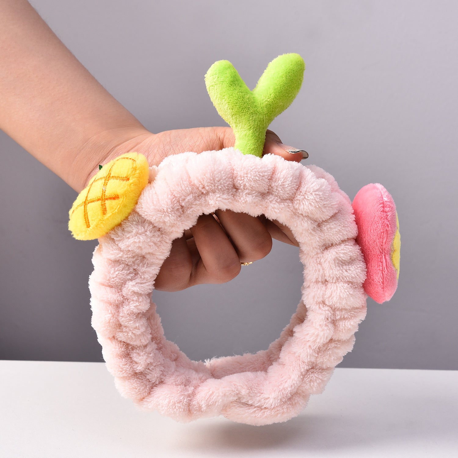 Cartoon Pineapple Bean Sprouts Grass Hair Ring Women's Raw Face Wash Makeup Headband