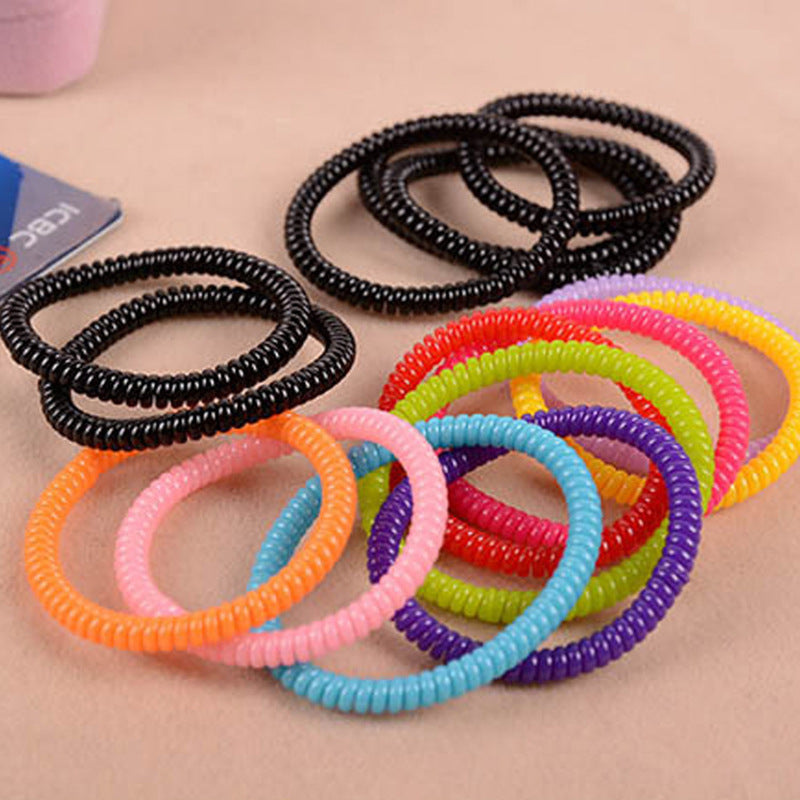 Phone Line Hair Ring High Toughness Ultra-fine Spiral