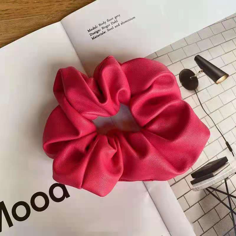 New Style Simple Temperament Pu Leather Large Intestine Hair Ring