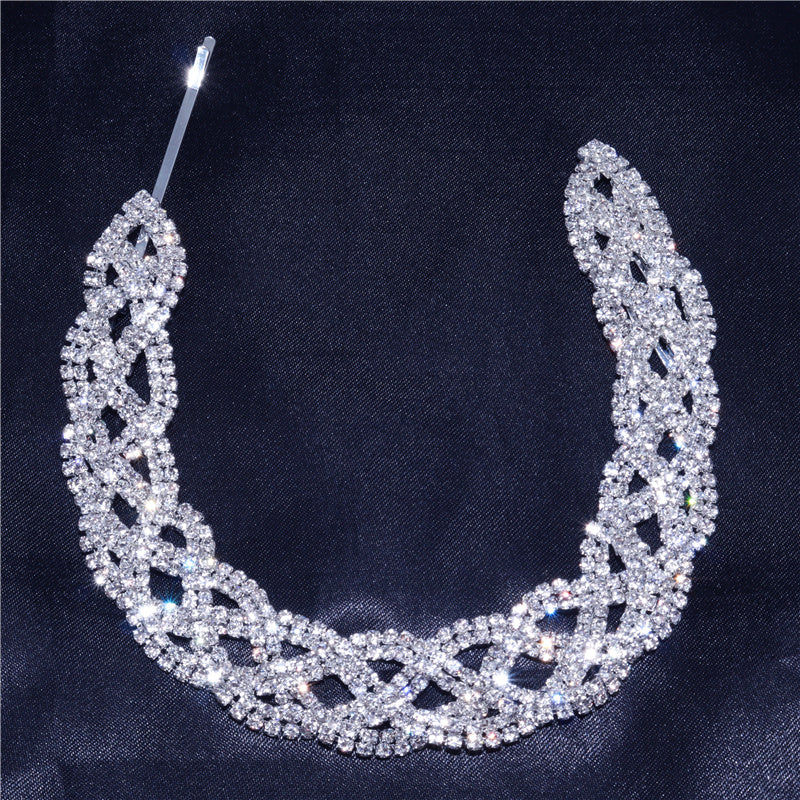 New Rhinestone Headdress Simple Water Drop Forehead Chain Bridal
