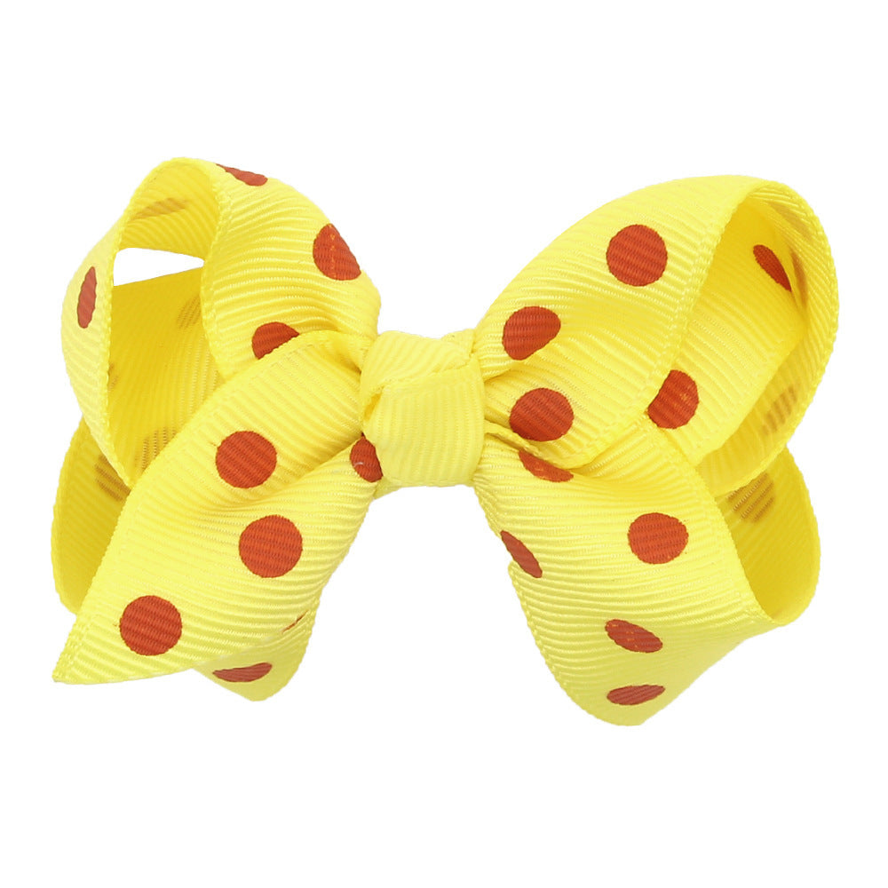 Girls' Polka Dot Print Bow Hair Clip