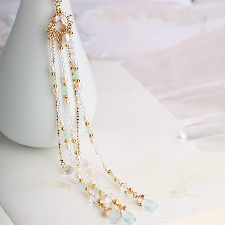 Ancient Style Handmade Hair Crown Fringed Gradient All-match Hair Accessories