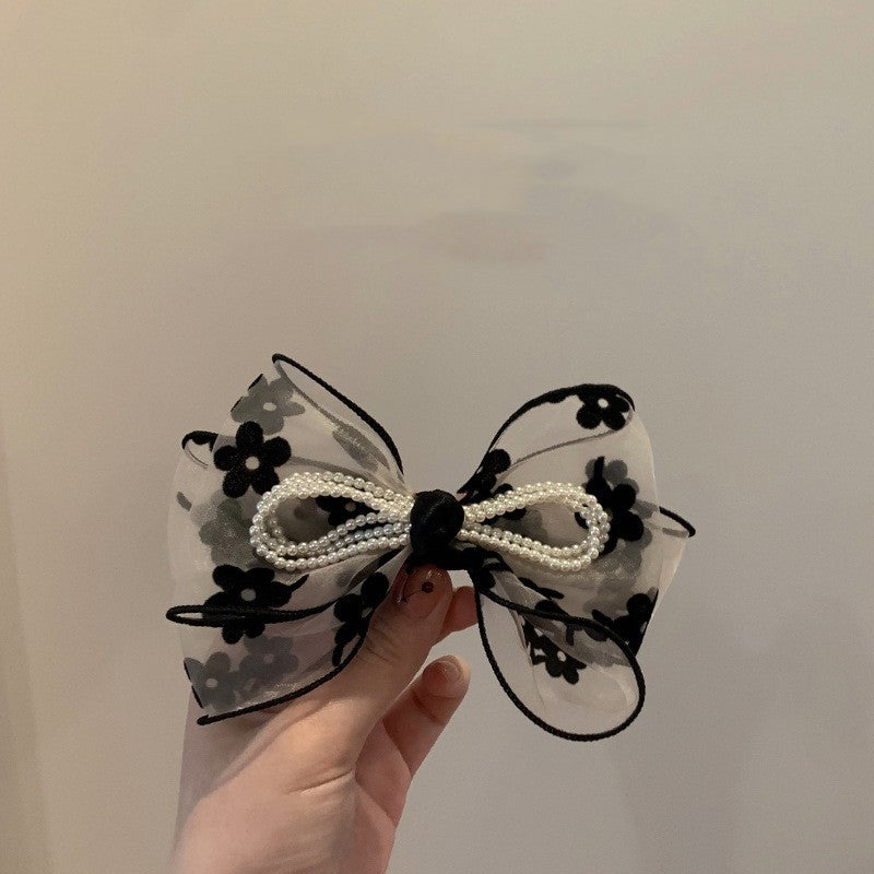 Super Fairy Organza Large Bow Flower Back Of The Head Hair Clip