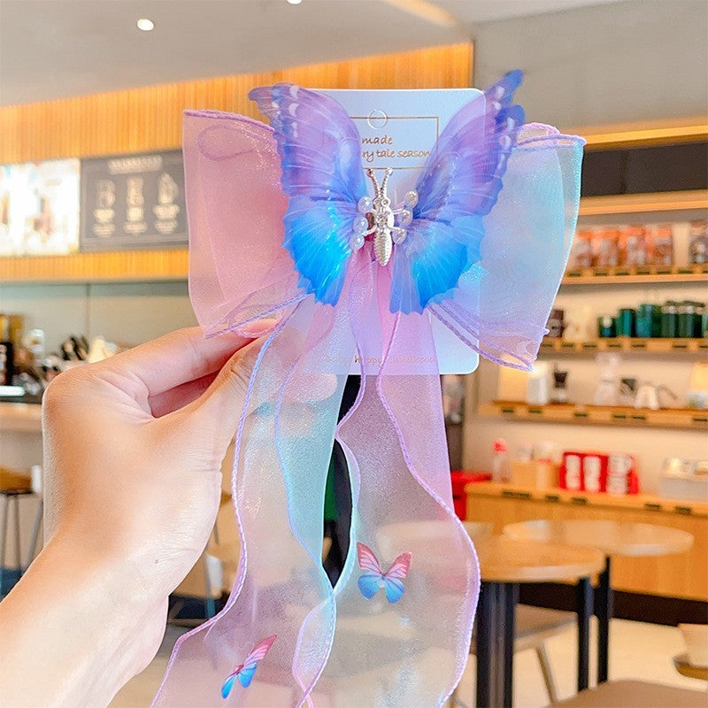 Female Sweet Desire Mesh Bow Hair Clip