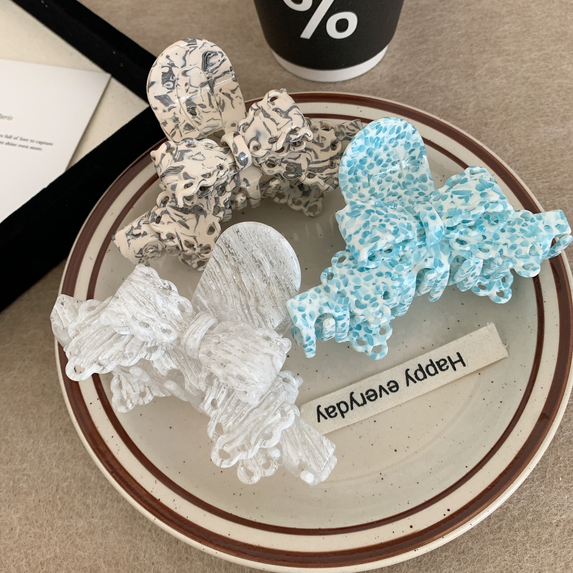 Acetic Acid Lace Bow Barrettes Sweet Temperament Girl