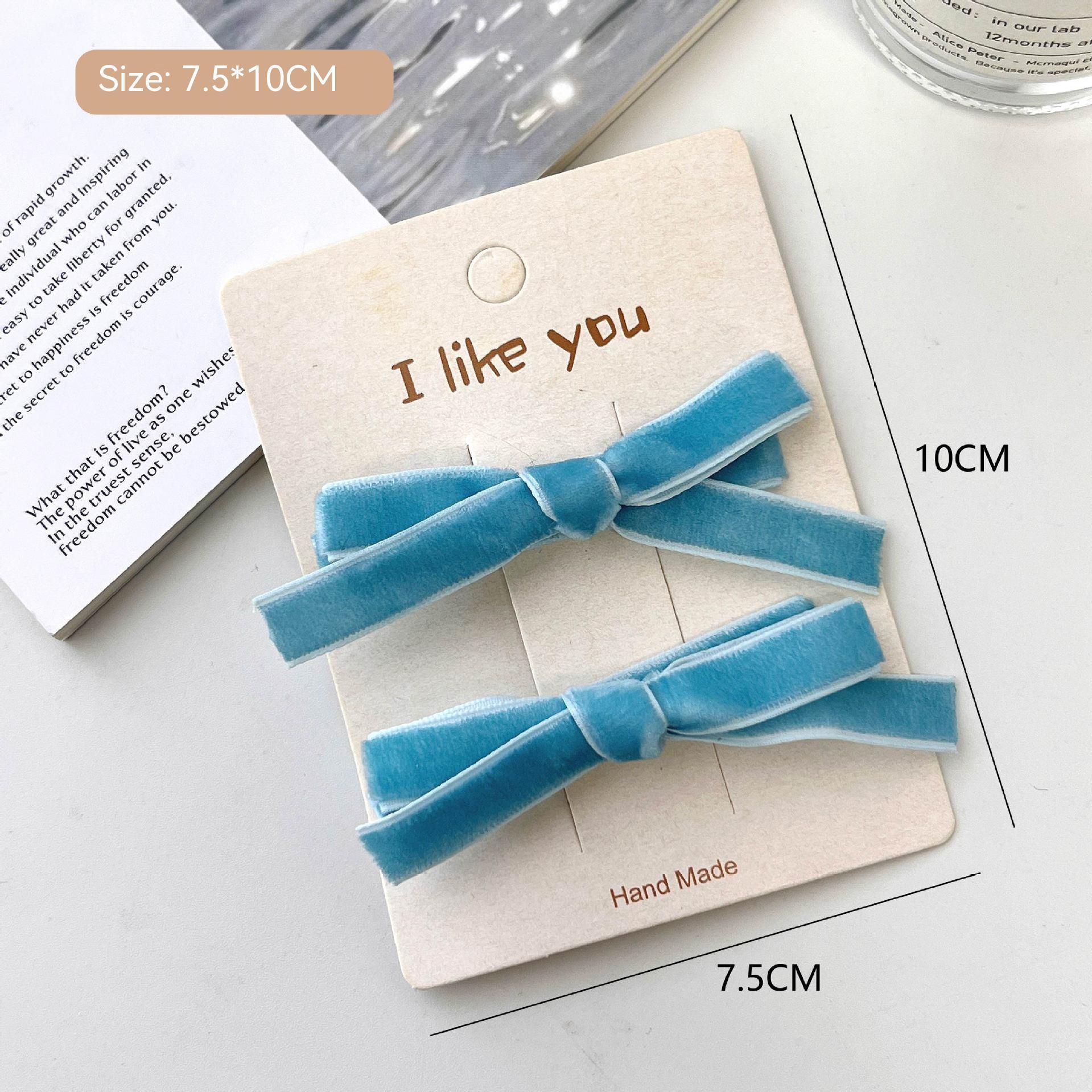 Simple Elegant Girl Velvet Bow Hair Clip Headdress