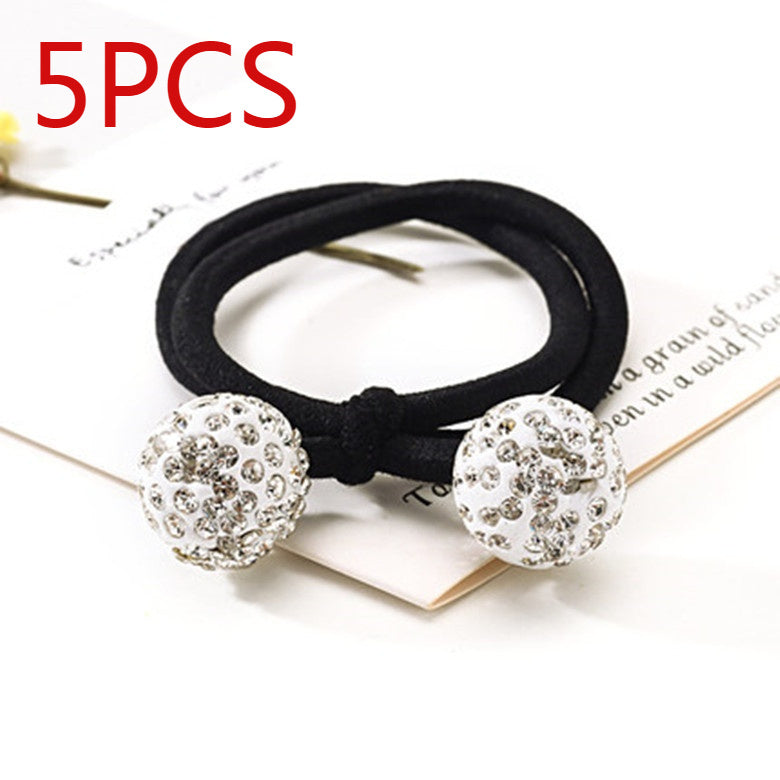 Rhinestone Ball Hair Ring Hair Accessories  Sweet Hair Elastic Band