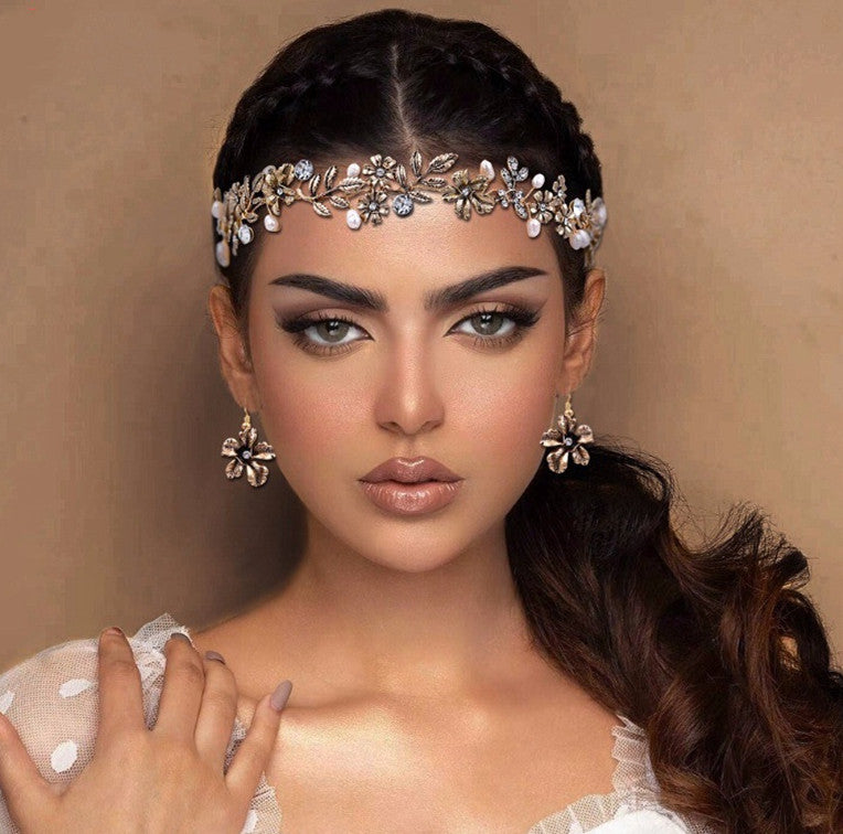 Best Freshwater Pearl Leaf Design Hair Band