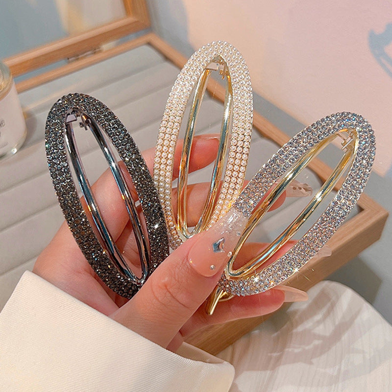 Best Sparkling Delicate Round Curved Hair Buckle Clip