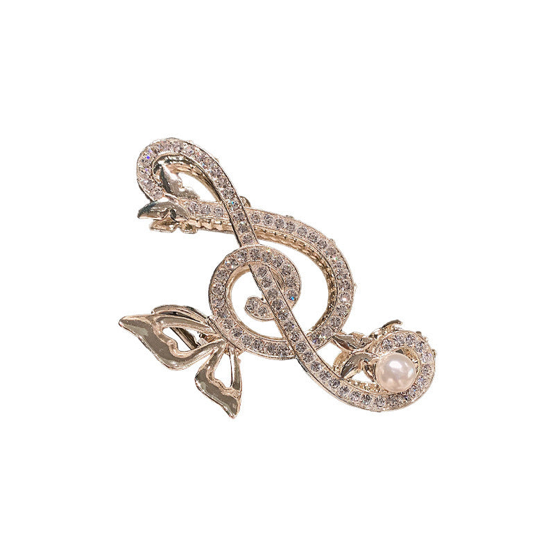 Rhinestone Note Barrettes Female Updo Back Head Grip High-grade Sense Shark Clip Hair Clip Grip Hair Volume More Summer