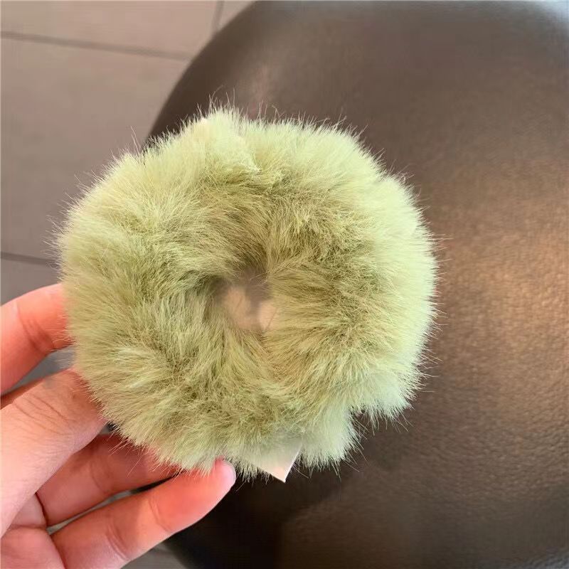 Plush Hair Ring Large Intestine Ring Candy Color Hair Rope