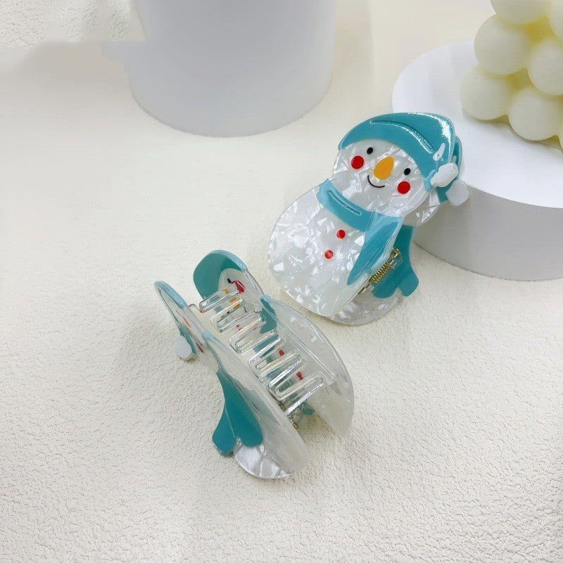 Christmas Cute Ice Man Barrettes