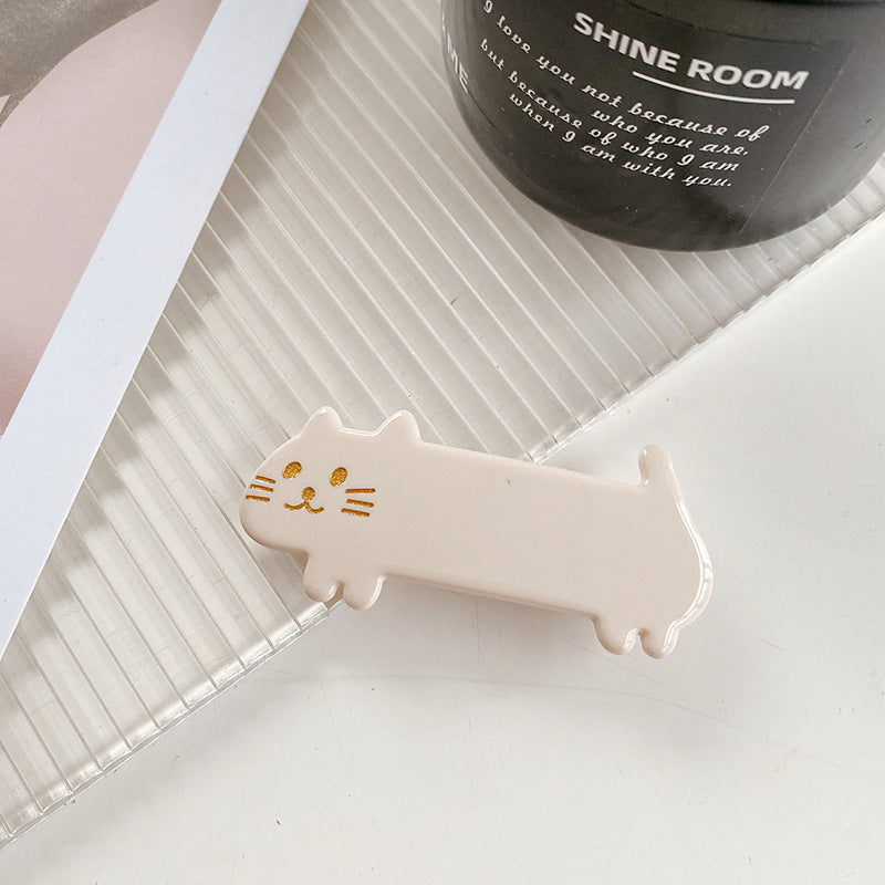 Acetate Plate Cute Tricolor Cat Hair Clip