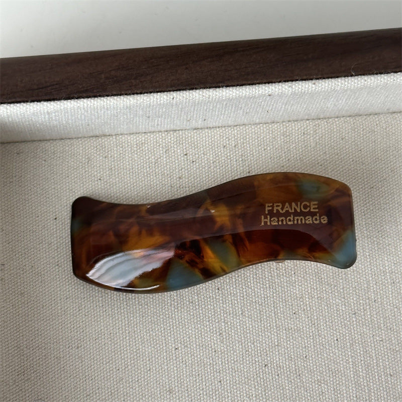 Simple Wave Barrettes Acetic Acid Side Clip Duckbill Hair Accessories