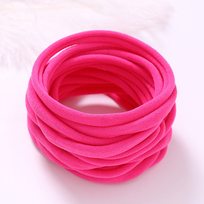 INS Seamless Nylon Fine Hair Band Children's Hair Ring Handmade DIY Baby Headband