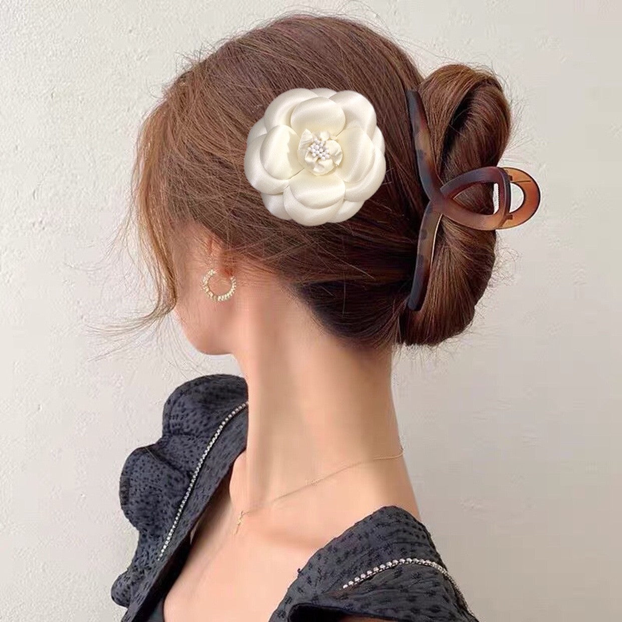 Best Silk Flower Ornament Plus Brooch Barrettes