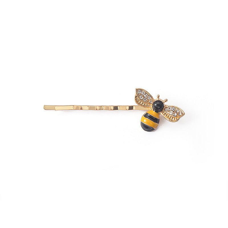 Best Cute Color Dripping Bee Hairpin Small Seaside Clip