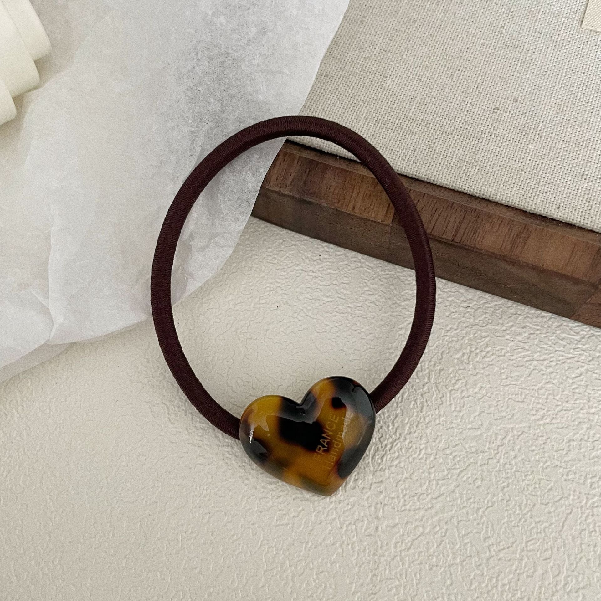 Simple Love Acetate Candy Hair Ring High Elasticity