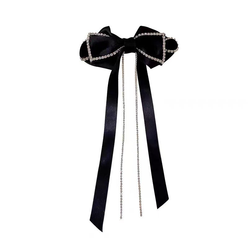 Best Bow Rhinestone Headband Tassel Hair Clip
