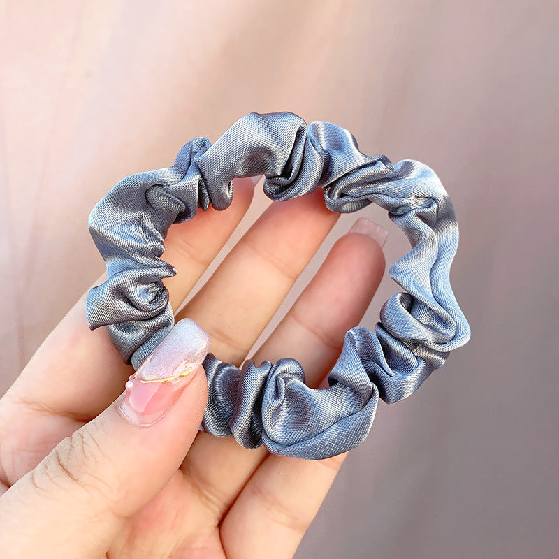 Small Scrunchies Intestine Ring Band Solid Color Hair Rope Simple