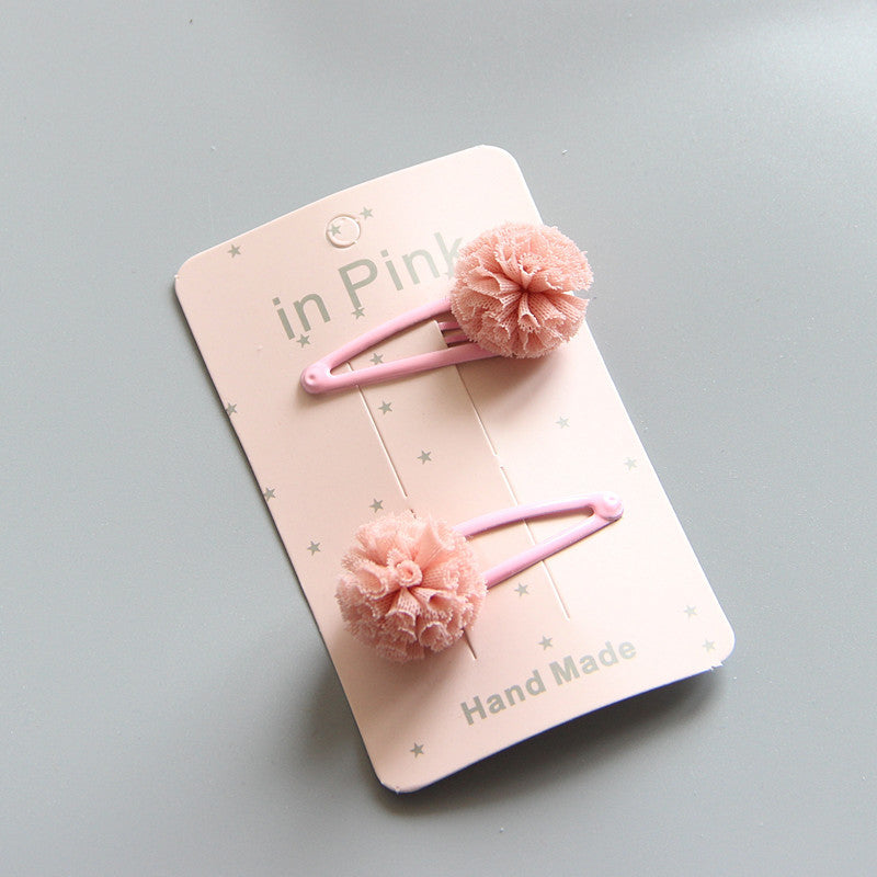 Headwear Children's Hair Accessories Mesh Ball Drop Clip