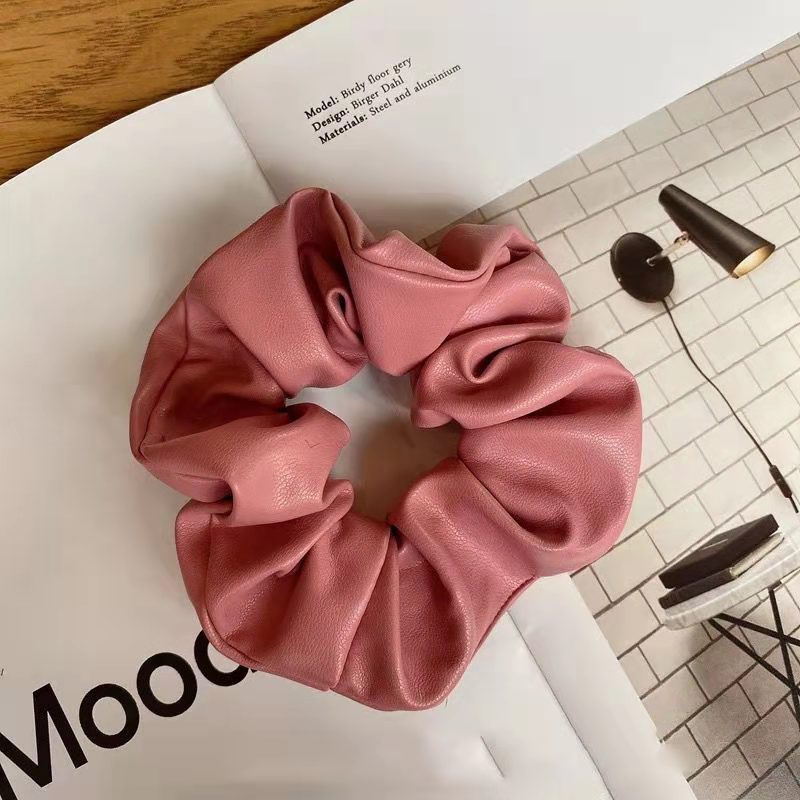New Style Simple Temperament Pu Leather Large Intestine Hair Ring