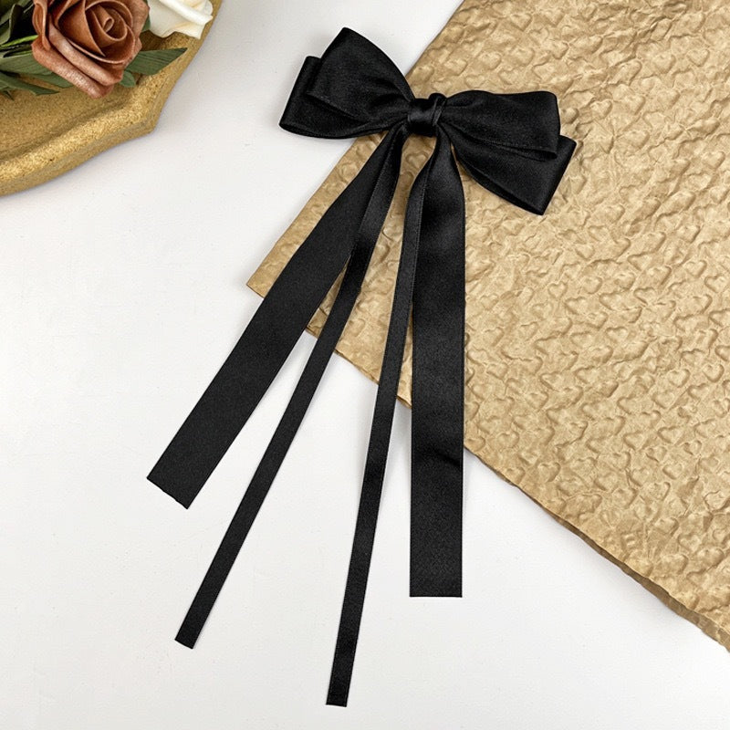 Best Sweet Solid Color Ribbon Bowknot Barrettes