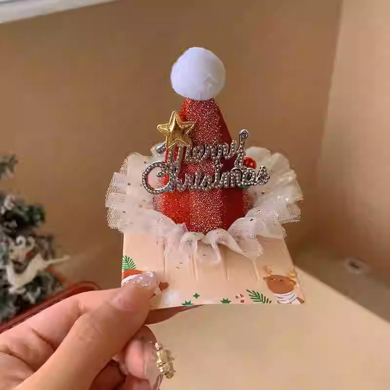 Hat Barrettes Cute Girly Heart