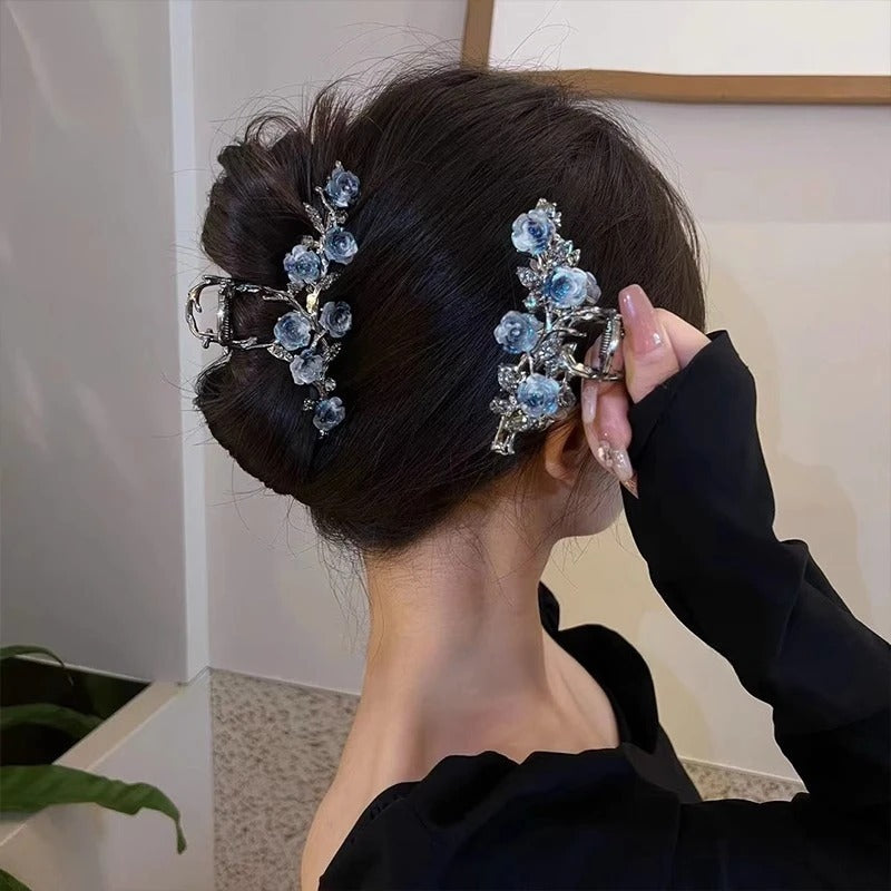 Metal Camellia Women's Headdress Barrettes