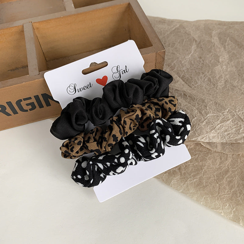 French Ins Simple Elegant Silk Satin Large Intestine Ring Balls Hair Rope Headwear Hair Ring