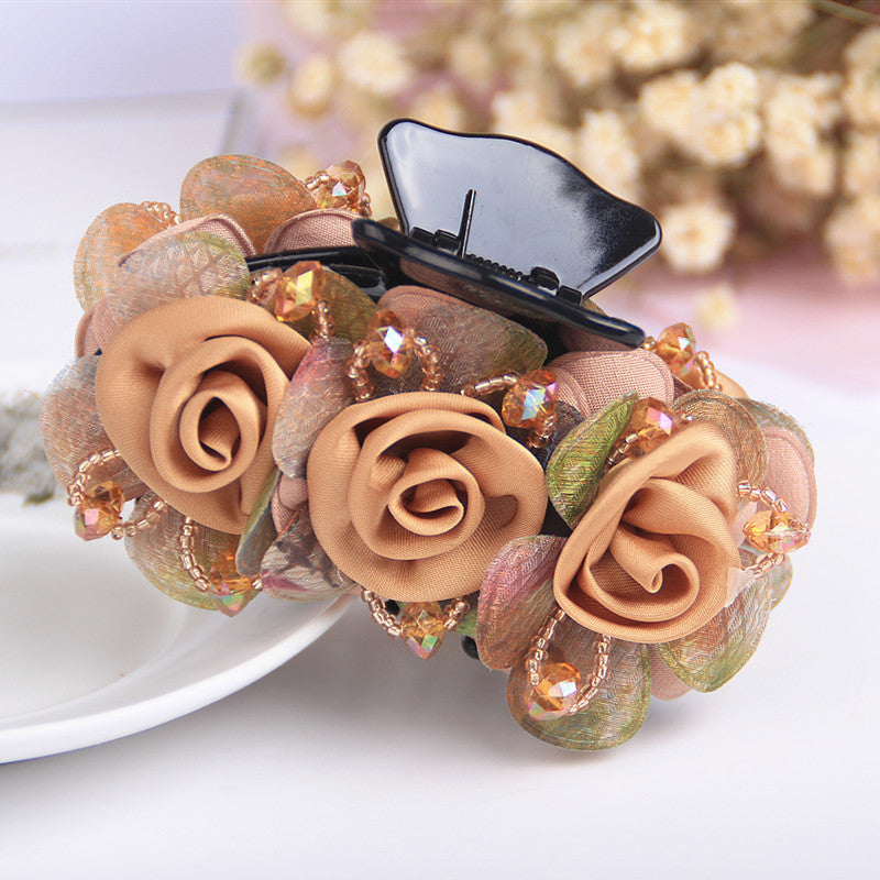 Women's Fashion Simple Fabric Flower Hair Clip